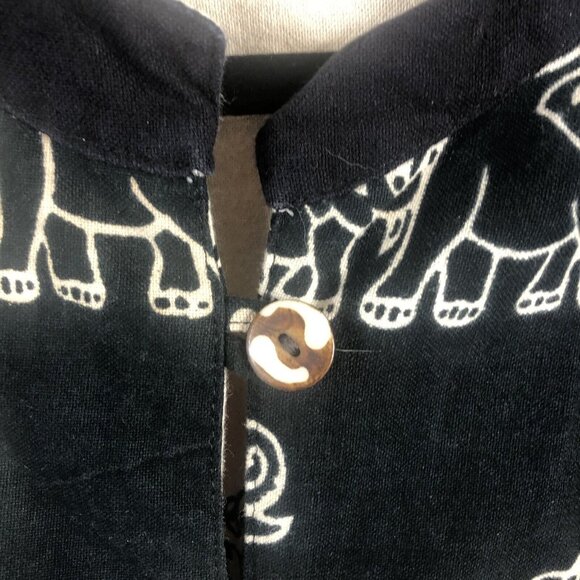 Black White Elephant Mom Baby Jacket Womens Extra Large Reversible Artsy - Picture 11 of 16